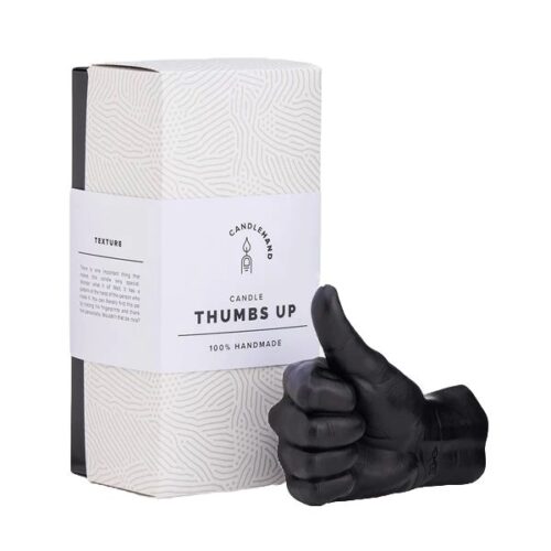 Lumanare decorativa Thumbs Up, CandleHand, negru