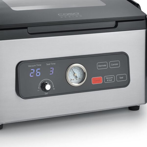 Aparat de vidat cu camera profesional, Caso Germany, VacuChef 700, vidare uscata/umeda/lichida, inox