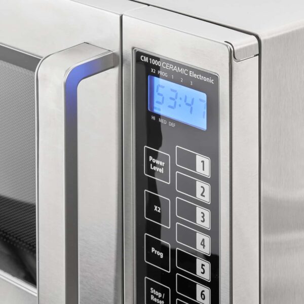 Cuptor cu microunde profesional Caso Germany, CM 1000 Ceramic Electronic, 25 litri, inox