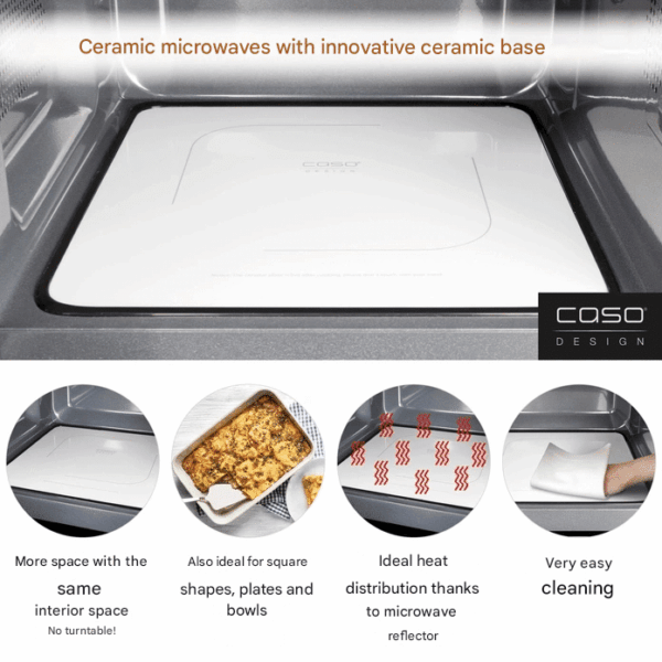 Cuptor cu microunde profesional Caso Germany, C1000M, 25 litri, inox