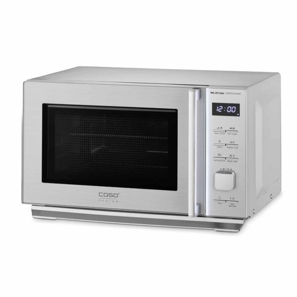 Cuptor cu microunde 2 in 1, 20 litri, Caso Germany, MG 20 Cube Ceramic, inox