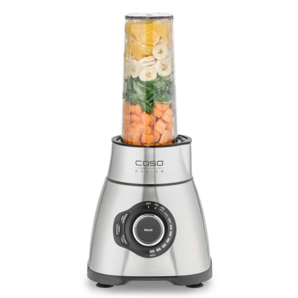 Blender si accesorii 3in1, Caso Germany, B1800 PowerBlender, argintiu