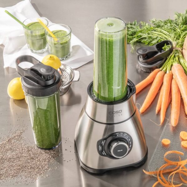 Blender si accesorii 3in1, Caso Germany, B1800 PowerBlender, argintiu