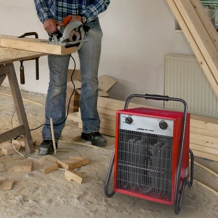 Aeroterma electrica industriala, Eurom, EK9002, 9000 W, rosu