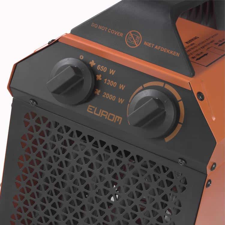 Aeroterma electrica industriala, Eurom, EK Delta, 2000 W, portocaliu