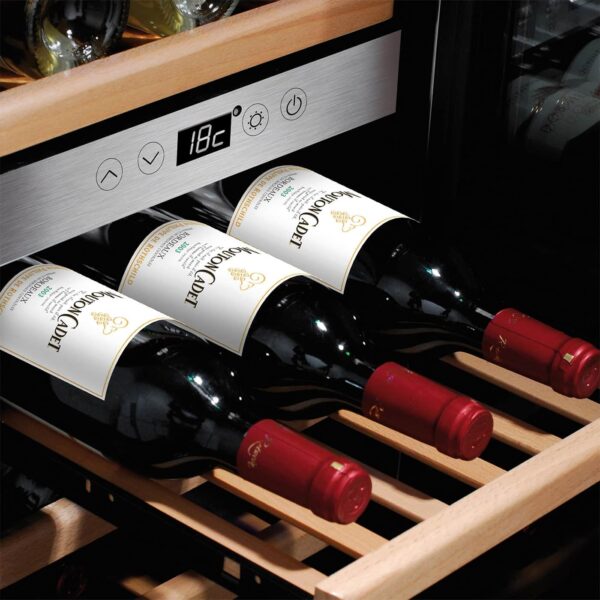 Racitor de vinuri Dual Zone, 240 sticle, Caso Germany, WineComfort 240 Smart, inox