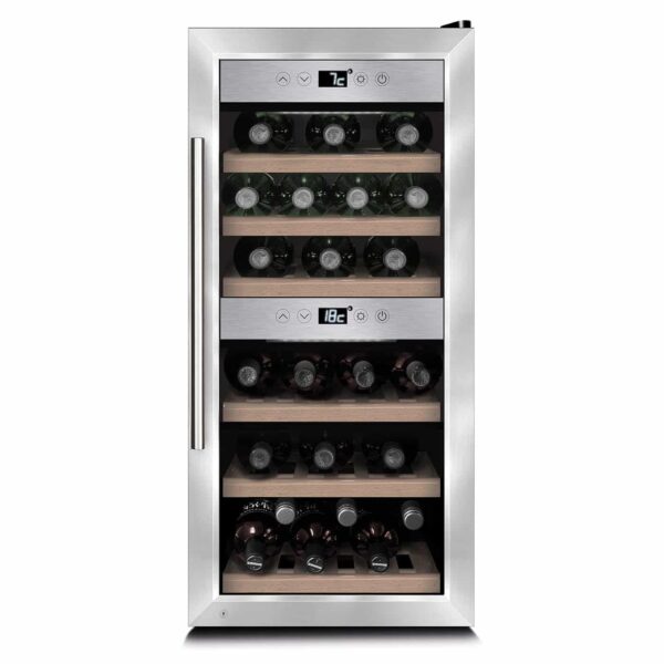 Racitor de vinuri Dual Zone, 240 sticle, Caso Germany, WineComfort 240 Smart, inox