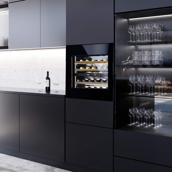 Racitor de vinuri incorporabil Dual Zone, 24 sticle, Caso Germany, WineDeluxe WD 24, negru