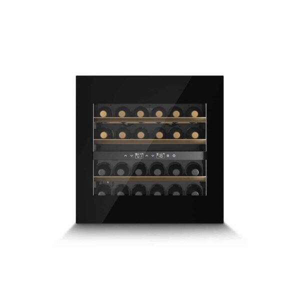 Racitor de vinuri incorporabil Dual Zone, 24 sticle, Caso Germany, WineDeluxe WD 24, negru