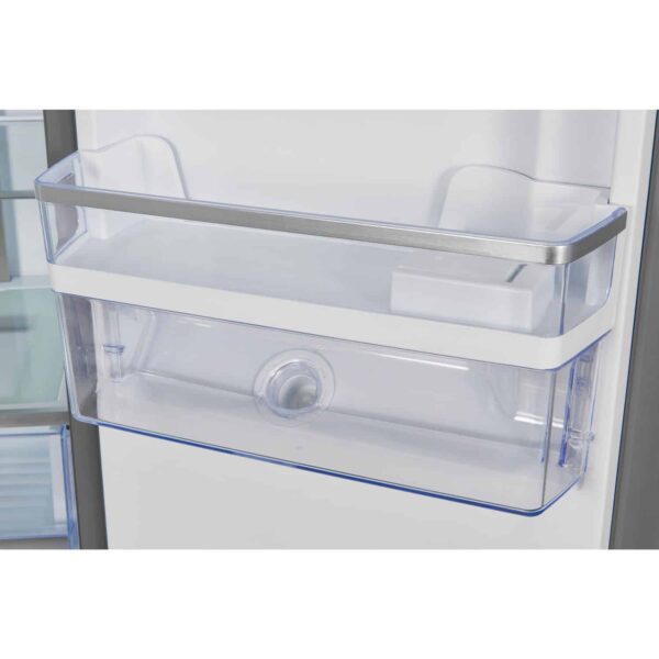 Frigider side by side, Exquisit, cu dispenser de apa, 432 litri, inox