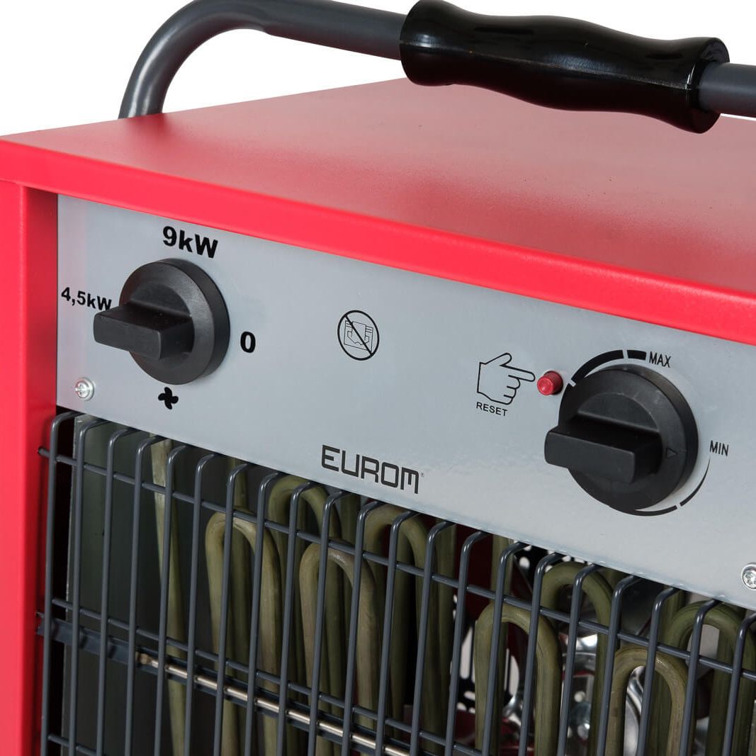 Aeroterma electrica industriala, Eurom, EK9002, 9000 W, rosu