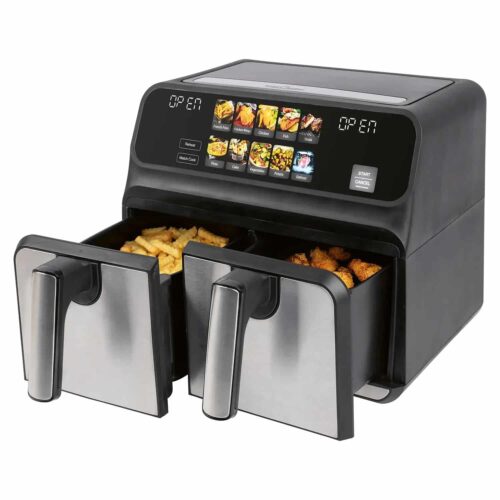 Friteuza dubla cu aer cald, Air Fryer, Proficook, 8 litri, negru