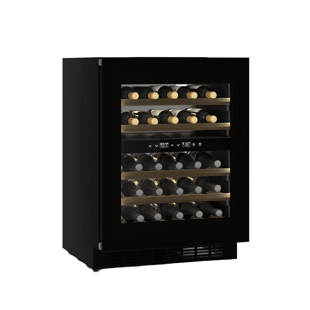 Racitor de vinuri incorporabil Dual Zone, 36 sticle, Caso Germany, WineDeluxe WDU 36, negru