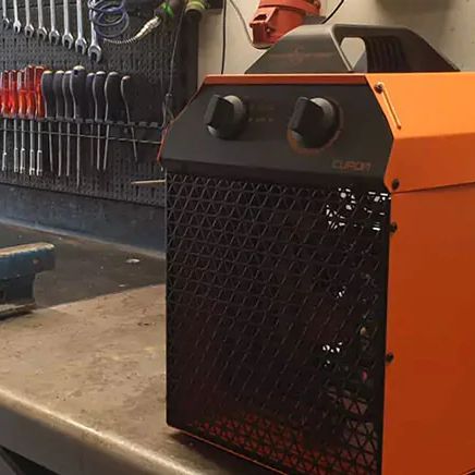 Aeroterma electrica industriala, Eurom, EK Delta, 2000 W, portocaliu