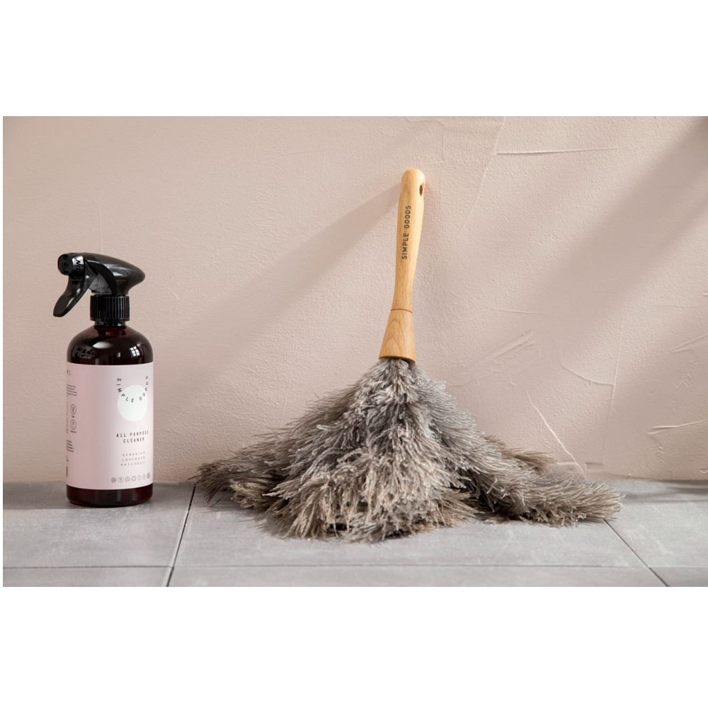 Pamatuf pentru praf din pene de strut, Simple Goods, gri