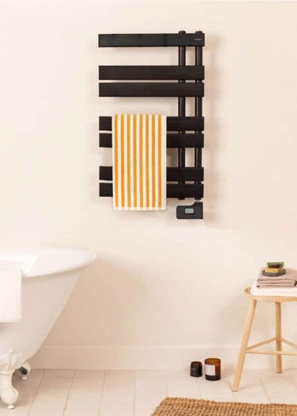 Radiator electric cu ulei pentru baie CREATE, Warm Towel Modern, negru
