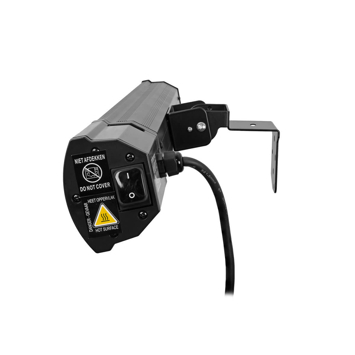 Radiator electric de terasa pentru perete, Eurom, Golden 2500 Shadow, negru