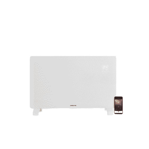Convector electric de podea/perete, CREATE, Warm Crystal, alb