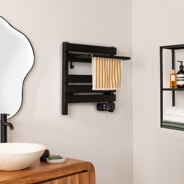 Radiator electric pentru baie, CREATE, Warm Towel Mini, montare podea/perete, negru