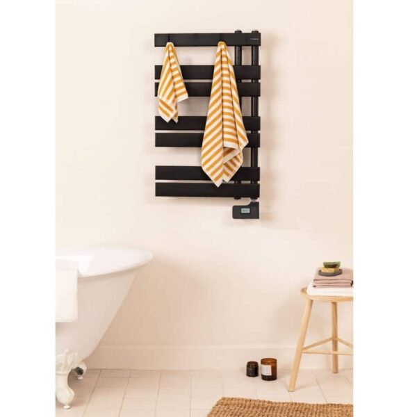Radiator electric cu ulei pentru baie CREATE, Warm Towel Modern, negru