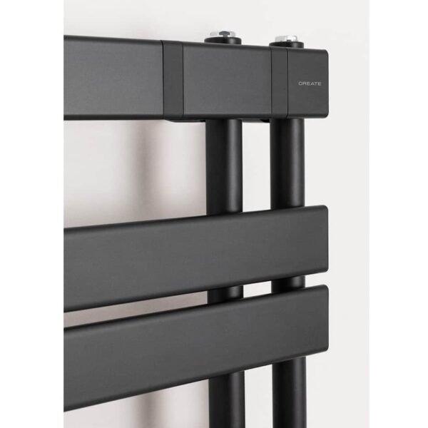Radiator electric cu ulei pentru baie CREATE, Warm Towel Modern, negru