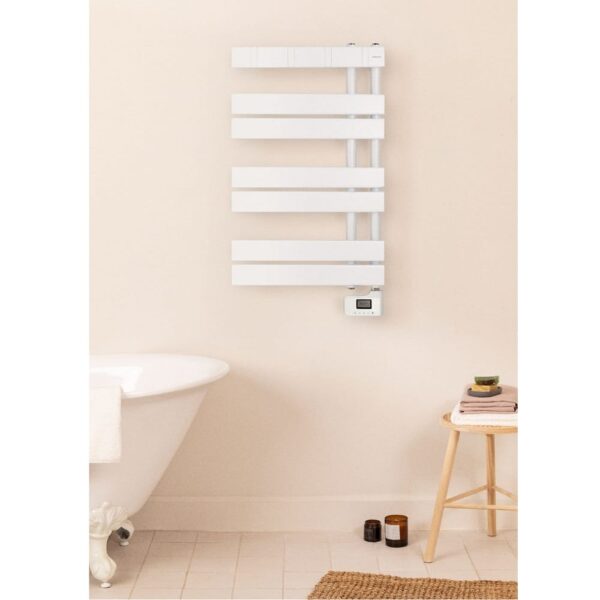 Radiator electric cu ulei pentru baie CREATE, Warm Towel Modern, alb