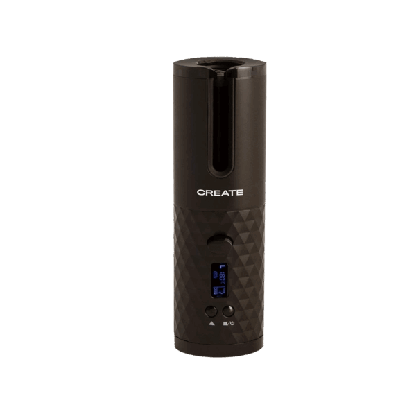 Ondulator automat portabil, CREATE, Tourmaline, negru