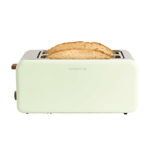 Prajitor de paine, CREATE, Retro XL, 2 felii, verde pastel