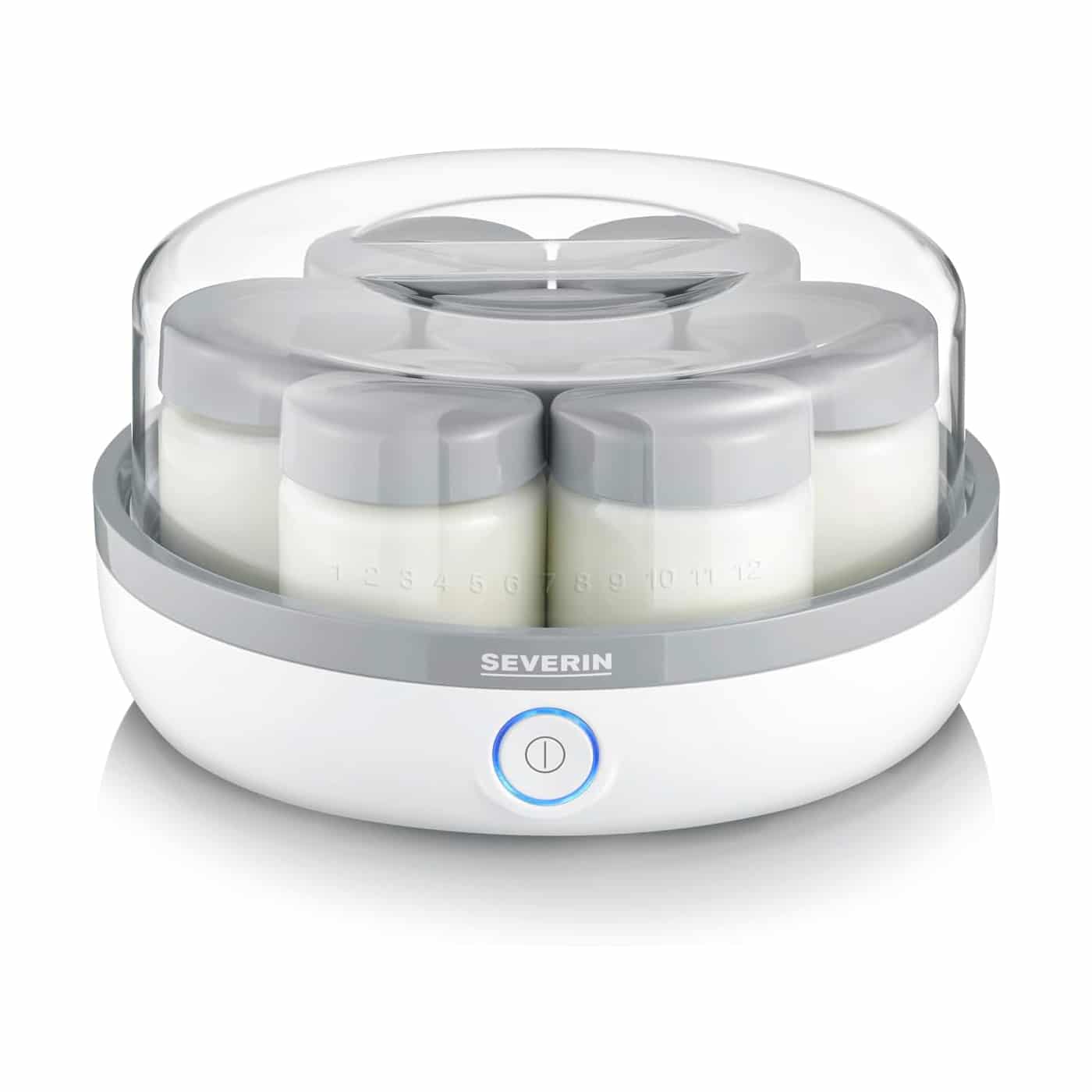 Aparat de facut iaurt, Severin, S3518, 13 W, 7x150 ml, alb