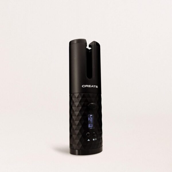 Ondulator automat portabil, CREATE, Tourmaline, negru