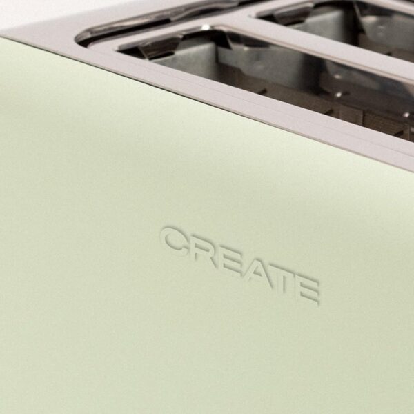 Set prajitor de paine si fierbator, CREATE, Retro, verde pastel