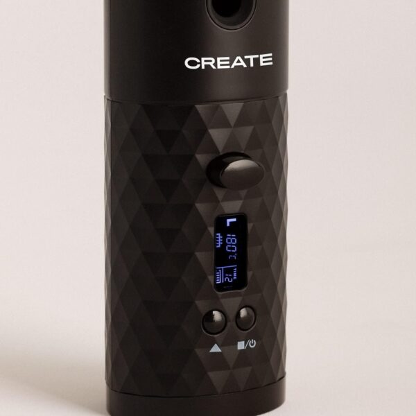 Ondulator automat portabil, CREATE, Tourmaline, negru