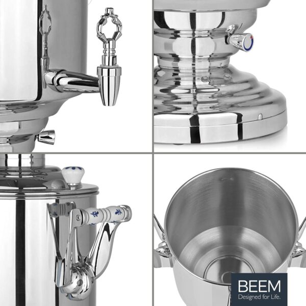 Samovar electric profesional, BEEM, Samovar Katharina, 15 litri, inox