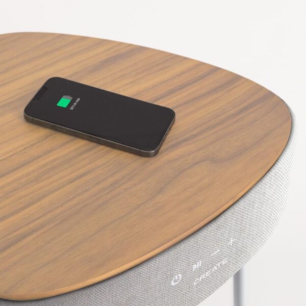 Masuta de cafea cu boxa incorporata Speaker Table 180º, CREATE, lemn natur