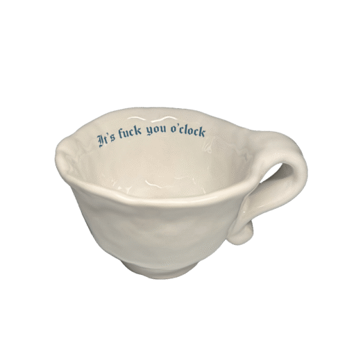 Ceasca ceramica, Incartato Ceramics, O'clock, 130 ml, alb