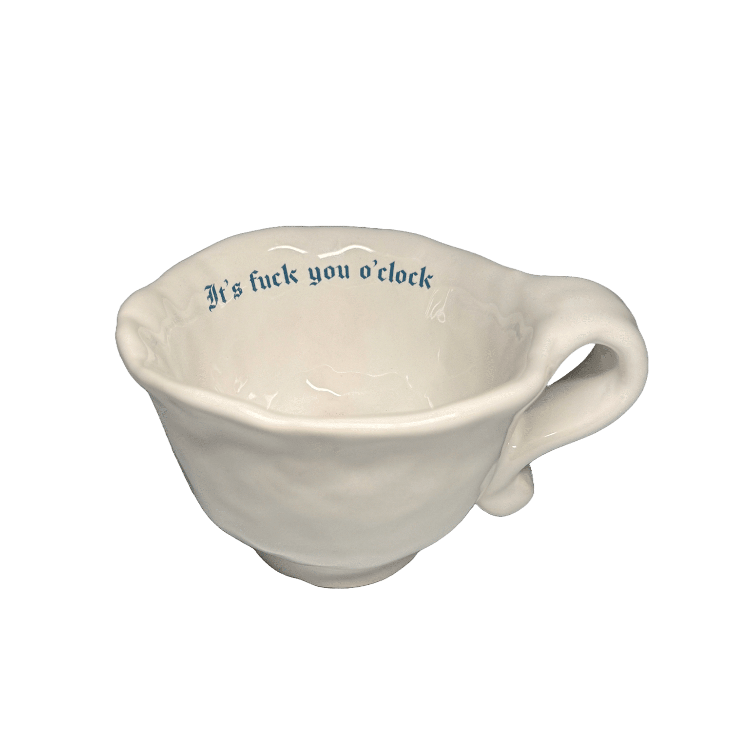 Ceasca ceramica, Incartato Ceramics, O'clock, 130 ml, alb