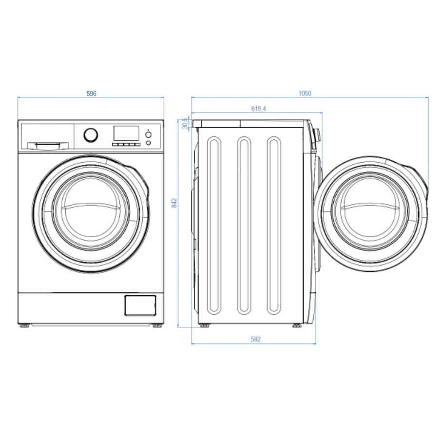 Masina de spalat rufe, SanGiorgio, F1012CA9, 10 kg, 1200 rpm, alb