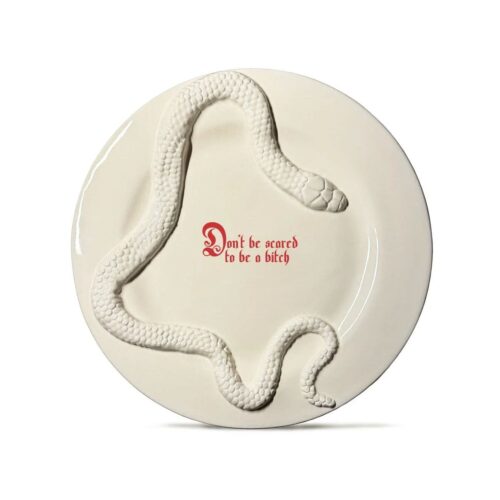 Farfurie ceramica, Incartato Ceramics, Don't be scared, Ø 28 cm, ivoire