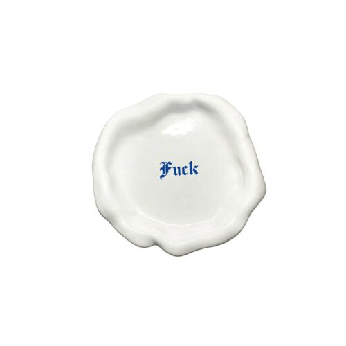 Farfurie ceramica, Incartato Ceramics, F*ck, The Issues Collection, Ø 17 cm, alb