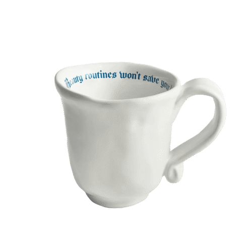 Cana ceramica, Incartato Ceramics, Beauty, 350 ml, alb