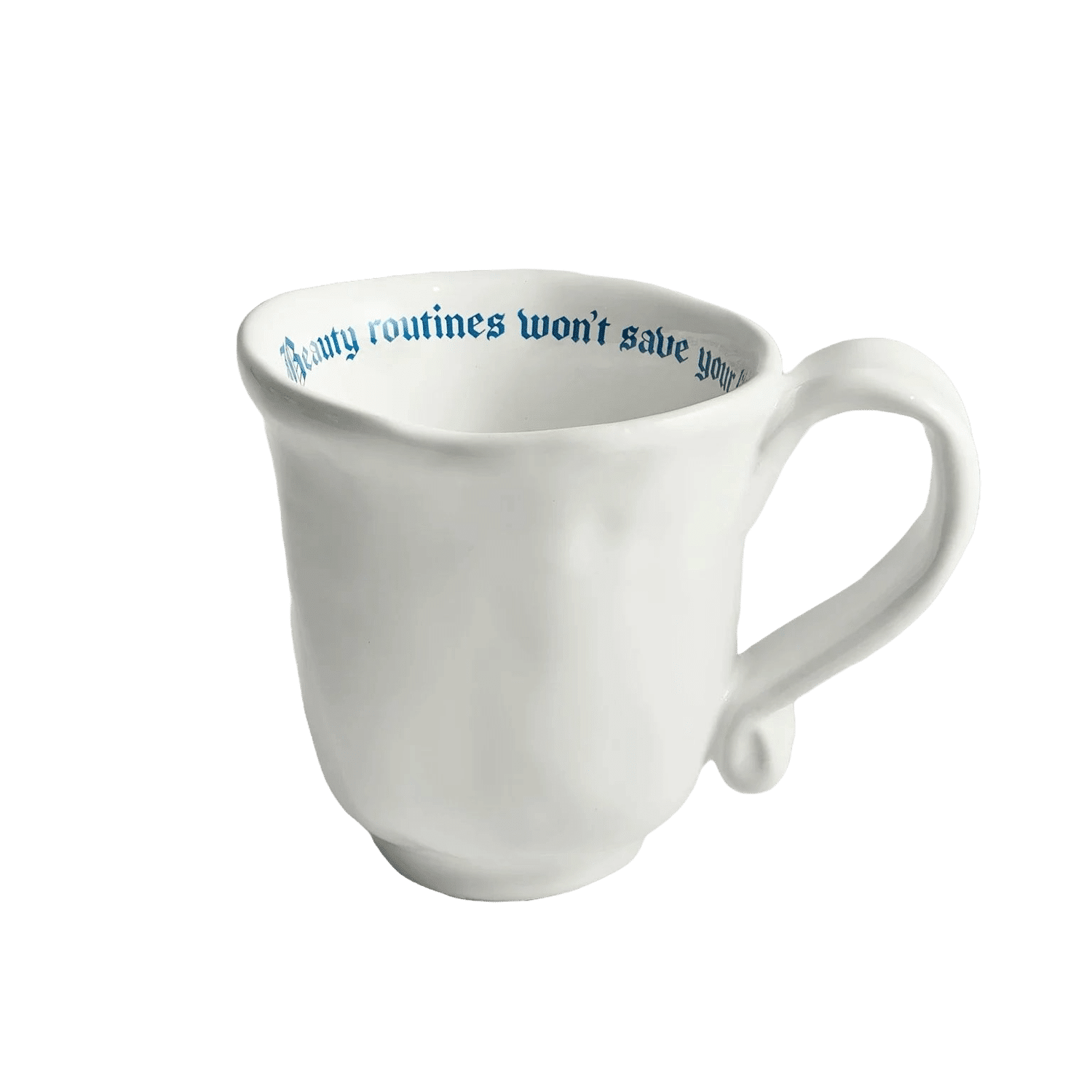 Cana ceramica, Incartato Ceramics, Beauty, 350 ml, alb