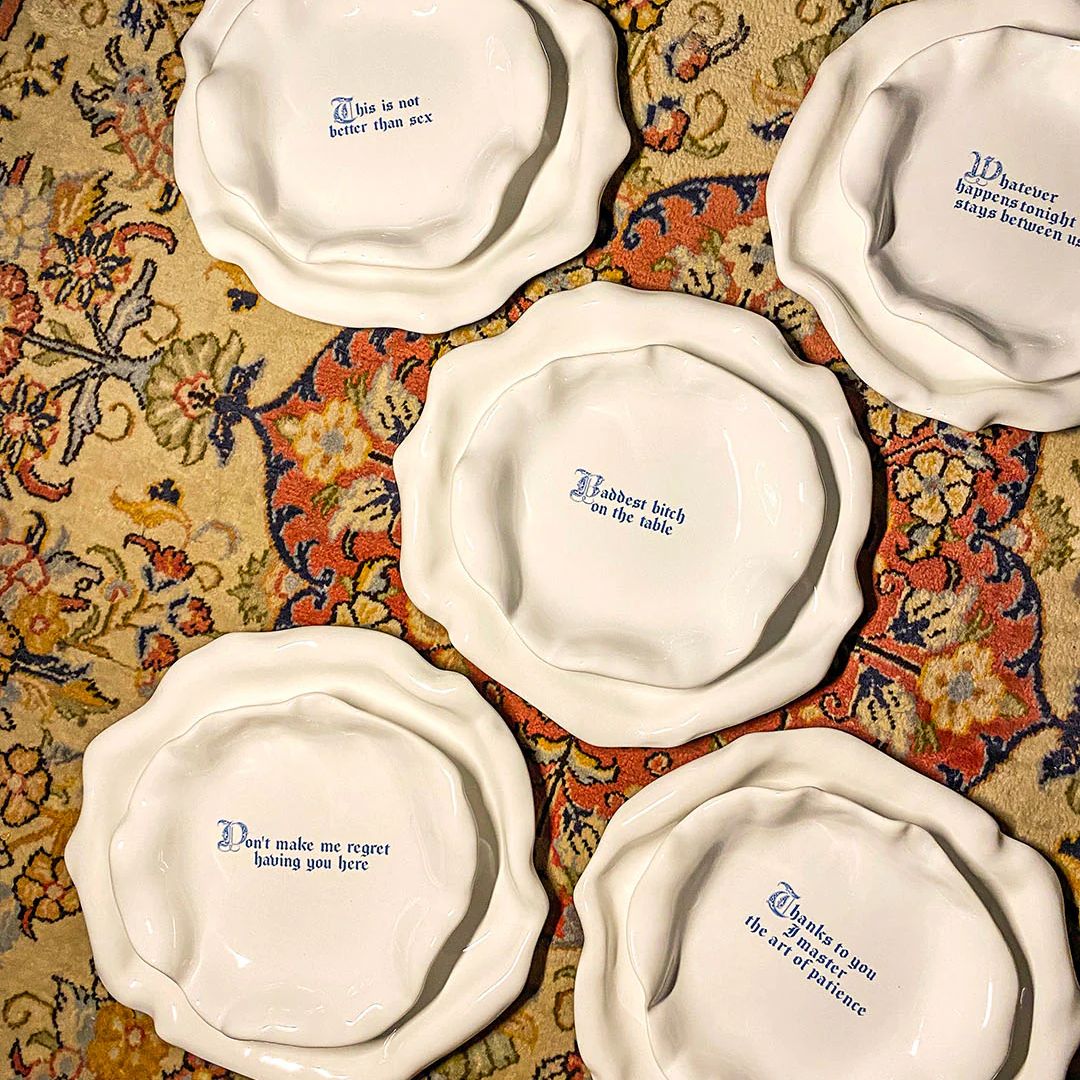 Farfurie ceramica, Incartato Ceramics, Resist, The Issues Collection, Ø 22 cm, alb