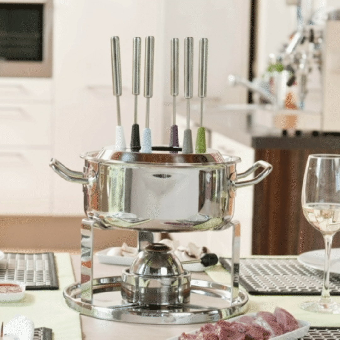 Set fondue pe gaz, Rosle, inox