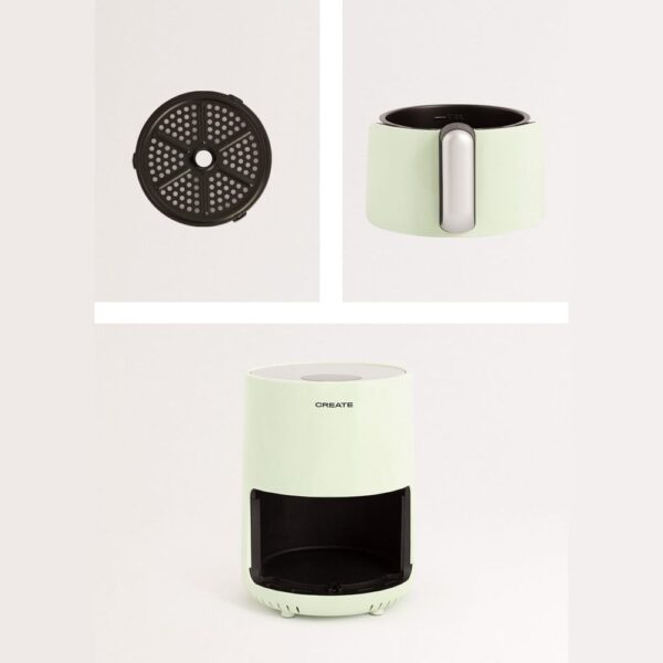 Friteuza cu aer cald, CREATE, Air Fryer, 1.5 l, verde pastel