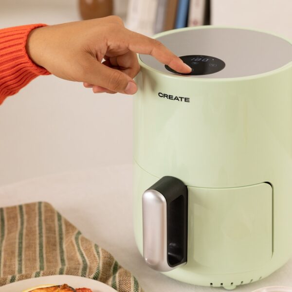 Friteuza cu aer cald, CREATE, Air Fryer, 1.5 l, verde pastel
