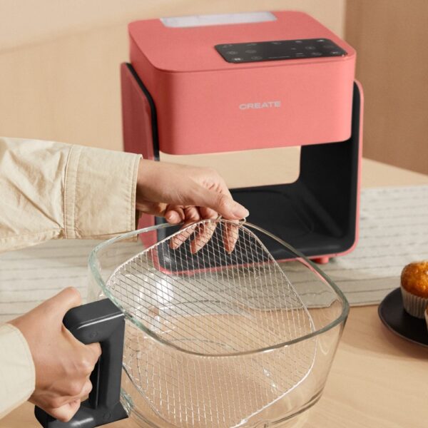 Friteuza cu aer cald si aburi, CREATE, Air Fryer Mist, teracota