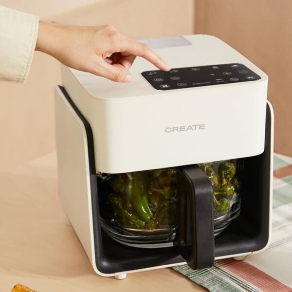 Friteuza cu aer cald si aburi, CREATE, Air Fryer Mist, crem