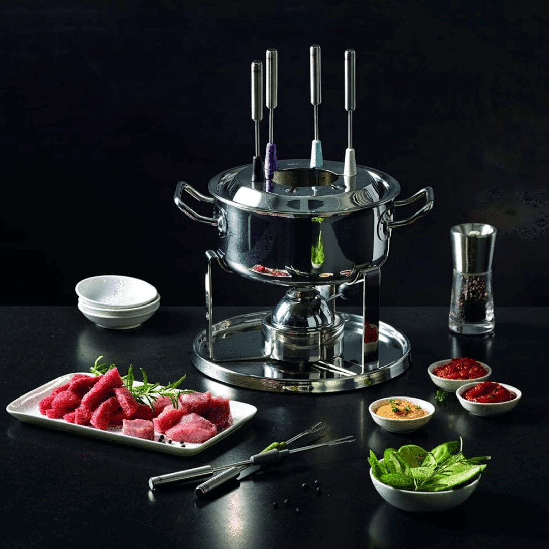Set fondue pe gaz, Rosle, inox