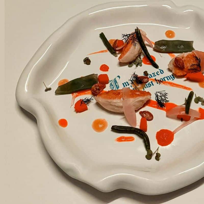 Farfurie ceramica, Incartato Ceramics, Dazed, The Issues Collection, Ø 28 cm, alb