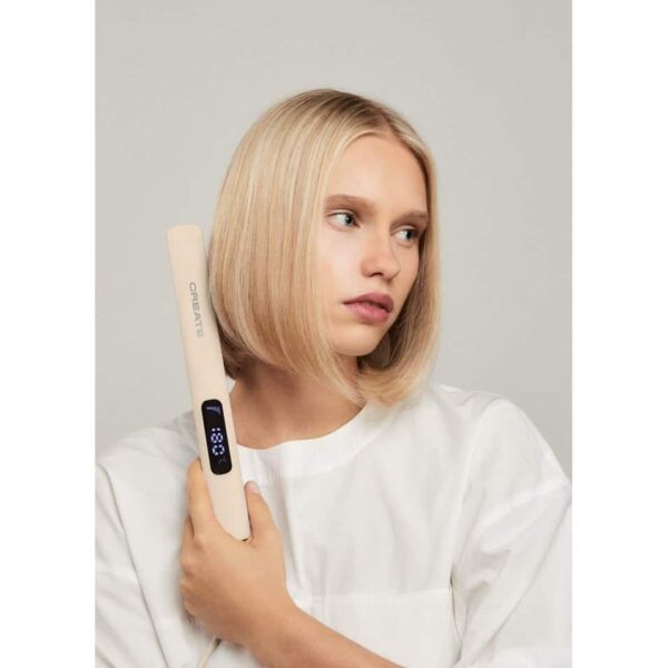Placa de indreptat parul, CREATE, Ceramic Styler Slim, bej